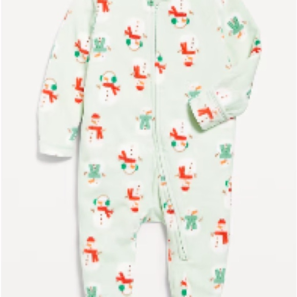 Old Navy Microfleece 2-Way-Zip Sleep & Play Footed One-Piece for Baby - 3-6mo